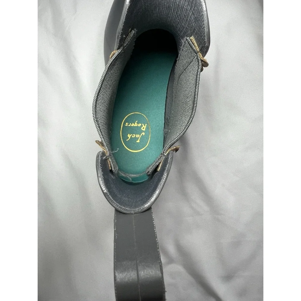 Jack Rogers Women's Gray Glitter‎ Some Sallie Rain Boots Waterproof Size 9